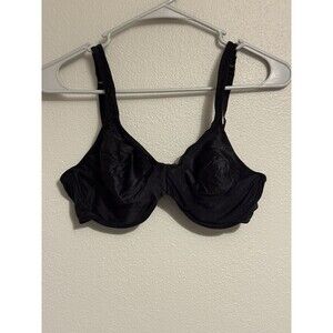 Vanity Fair 75120 Black Beautiful Benefits Back Smoothing Underwire Bra Sz 34D